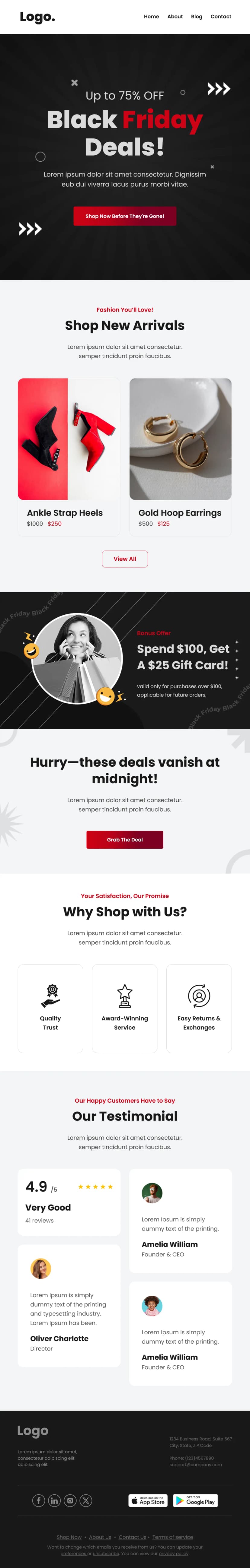 Black Friday Fashion Deals Newsletter Template