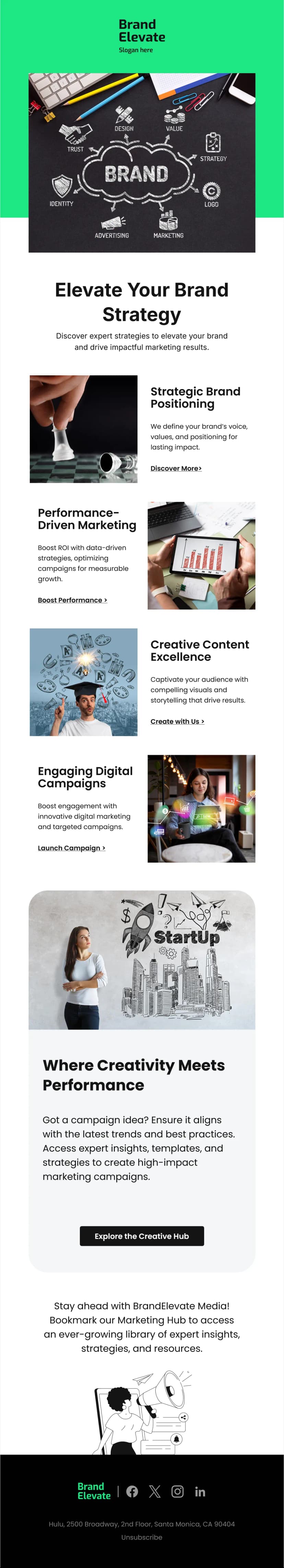 Brand Strategy & Marketing Newsletter Template