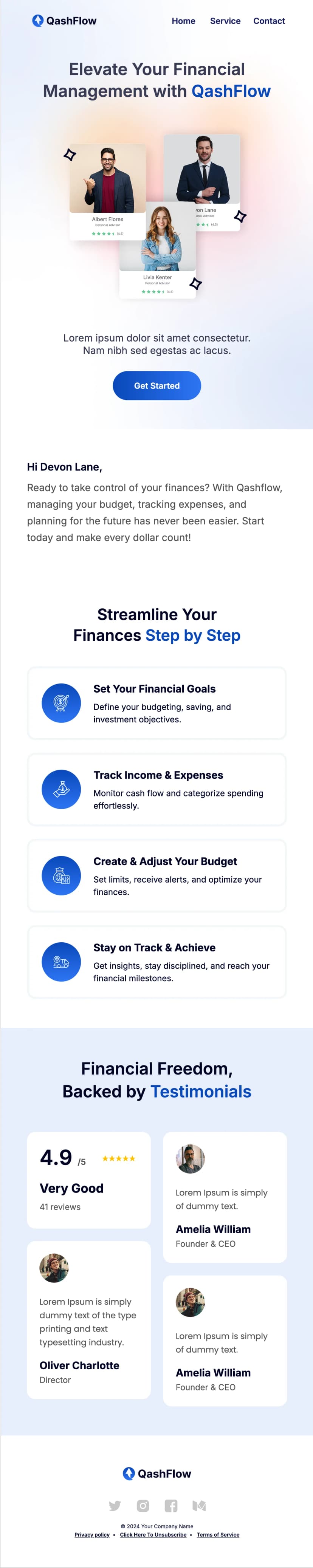 Financial Management Newsletter Template