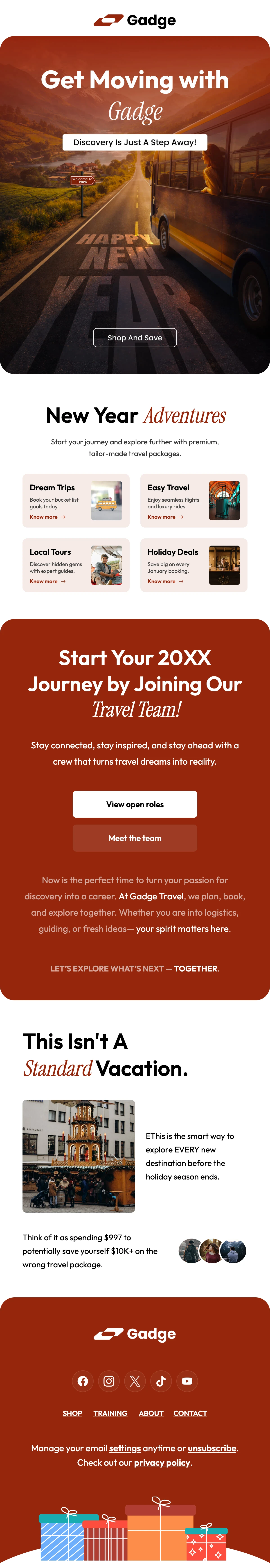 New Year Travel Email Template