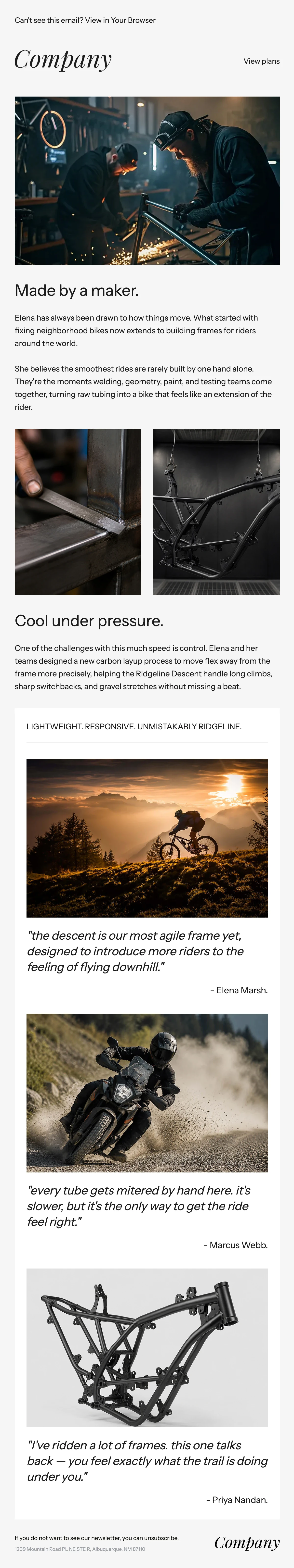 Brand Story Email Template