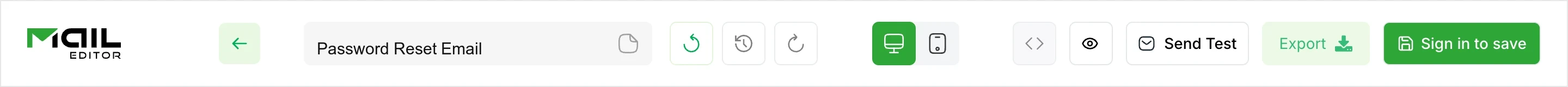 MailEditor toolbar
